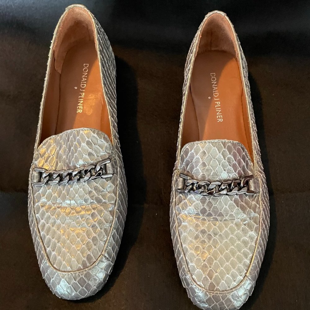 Donald J Pliner Metallic Snake Print